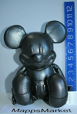 NWT Authentic DISNEY X COACH Mickey Mouse Leather Collectible Doll