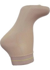 HUE Womens Fishnet Anklet Socks One Size Tan NWT