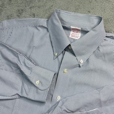 Brooks Brothers Madison Fit Non-Iron Stretch Supima Cotton Dress Shirt 16.5 33