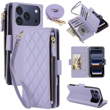 Zipper Leather Card Wallet Case For iPhone 17 Ari 16 15 14 Plus 13 12 11 Pro Max