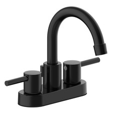 Design House 593962 Eastport II 1.2 GPM Centerset Bathroom Faucet - Black