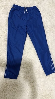 Lacoste Sport Men's Blue Track Pants Drawstring Mesh Polyester Size 14 164cm