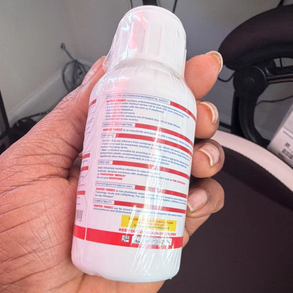 Sniper 1000EC DDVP Insecticide 100ml Plastic Bottle for Insects - Image 3 of 4
