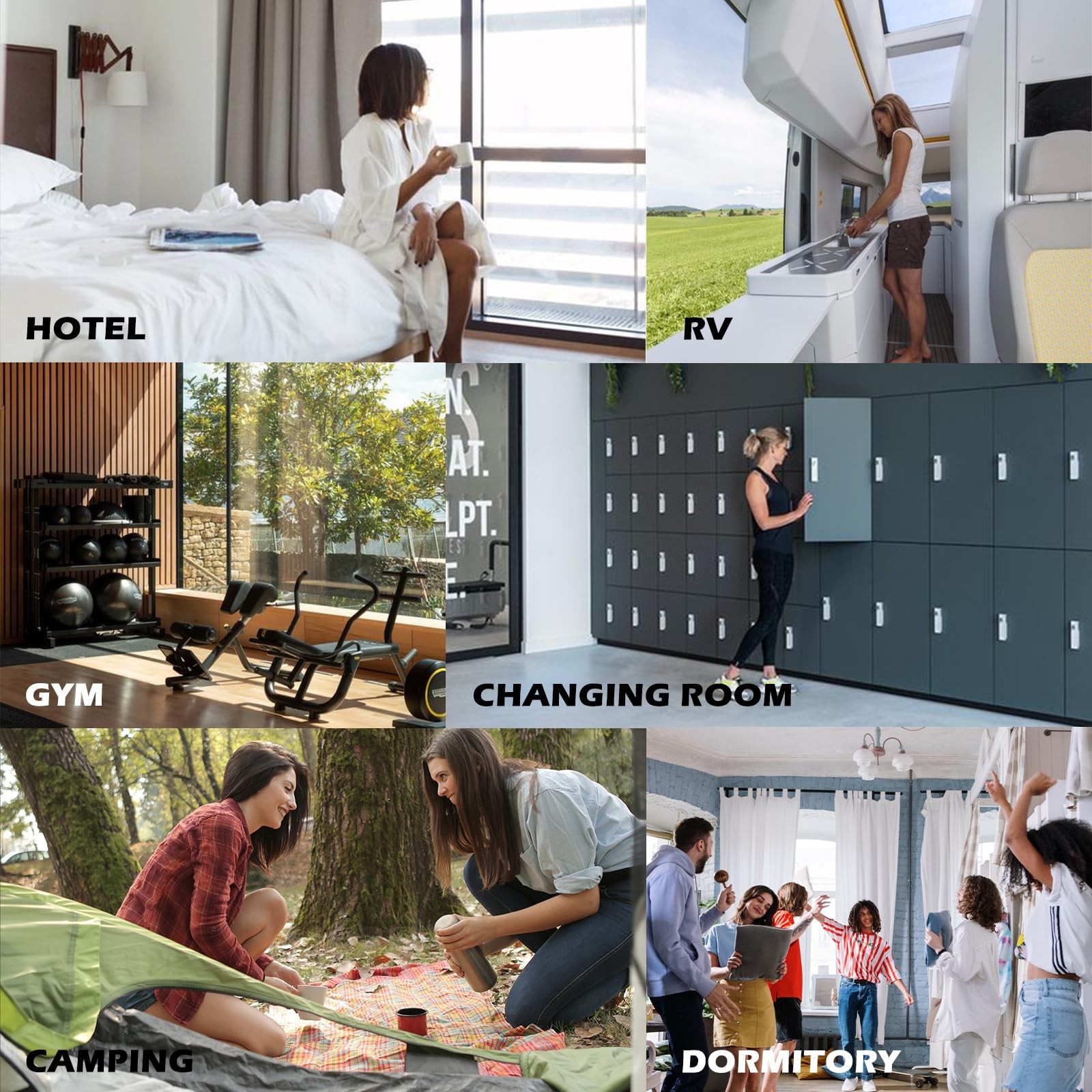 Travel Luggage Organizer Hanging Packing Cubes Portable Shelf 2 Hook Beige S