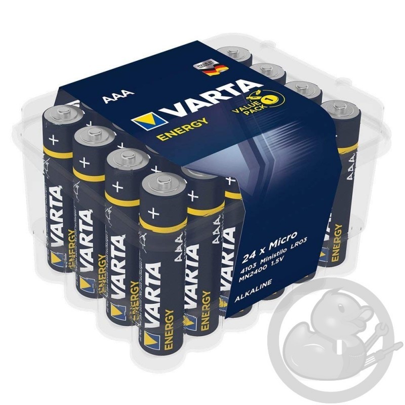 Pack 24 piles Varta AAA LR03