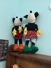 Disney Schylling Retro Mickey and Minnie Mouse 20 inch Plush Toy Dolls