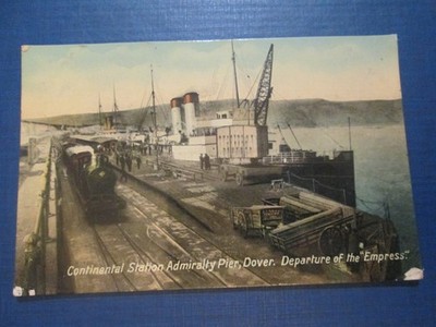 AK - Kontinentalstation Admiralty Pier, Dover, Abfahrt der ''Kaiserin''