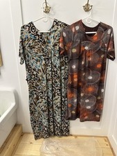 2 Vintage Handmade Hawaiian Muumuu Size M