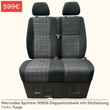 Mercedes Sprinter 906 W906 VW Crafter 1 Doppelsitzbank Sitzheizung Sitz Tunja