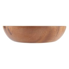 Classic Large Round Wooden Bowl - Solid Wood Bowl for Salad, Soup, Rice - Handma