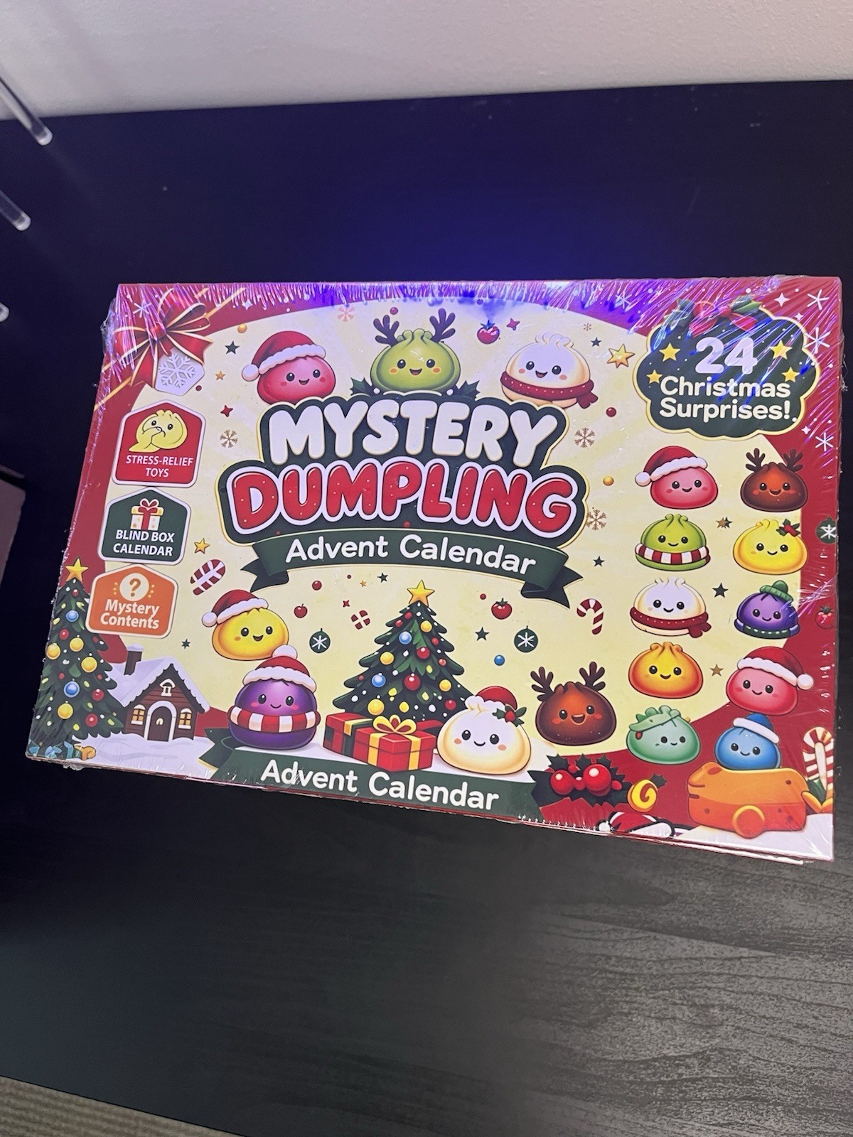 2026 Christmas Mystery Dumpling Squishy Advent Calendar 24 Days Surprise Toys