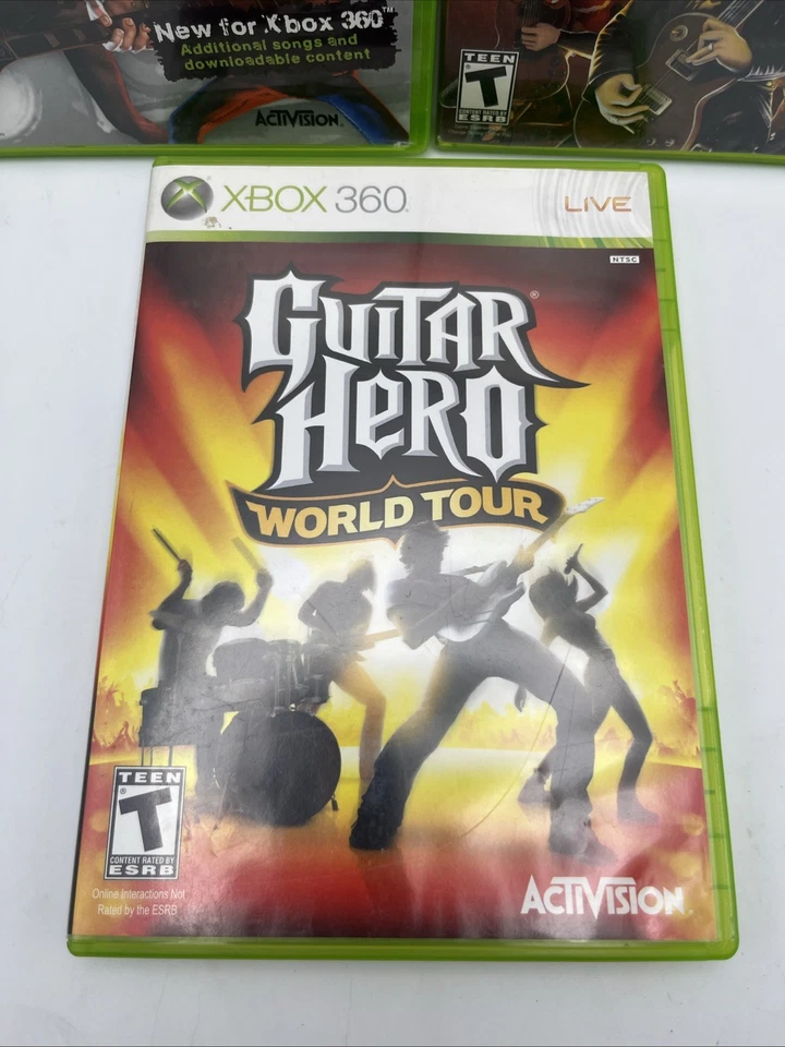 吉他英雄游戏 3 件装(Xbox 360)2 两个 3 摇滚与世界巡回演唱会传奇  — 第 4/4 张图片