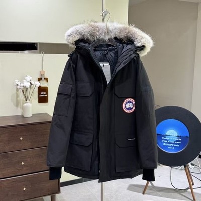 Men Canada Goose Men Expedition Parka Black Fur Hood Down Jacket