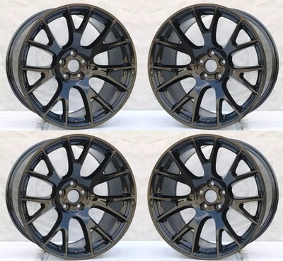 22'' SRT HELLCAT HC STYLE GLOSS BLACK WHEELS RIMS FOR JEEP DODGE 5X127 22X9.5 +34