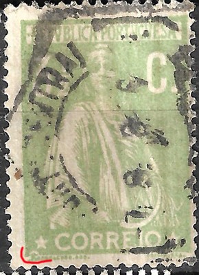 PORTUGAL  3 1/2C ceres-  N/C cliche- VFU no faults