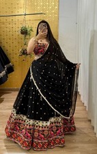 New Designer Georgette Black Lehenga Choli With Dupatta For Navratri Festival