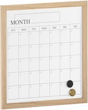 Everette Magnetic Monthly Calendar Dry Erase Board with Included Marker and