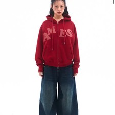 Ames World Wide Red Hoodie Zip-up for Women - Size L