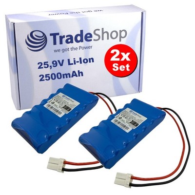 2x Li-Ion Akku 25,9V / 2500mAh für Techline Next Tech D1, X1, DX2, LX2, SX2