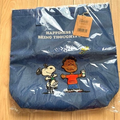 Starbucks Japan 2023 Peanuts Collab Franklin Blue Snoopy Tote Bag