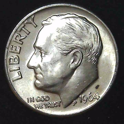 #ad 1964 D 10C Roosevelt Dime BU 90% Silver 26owt0311 2 $7.99