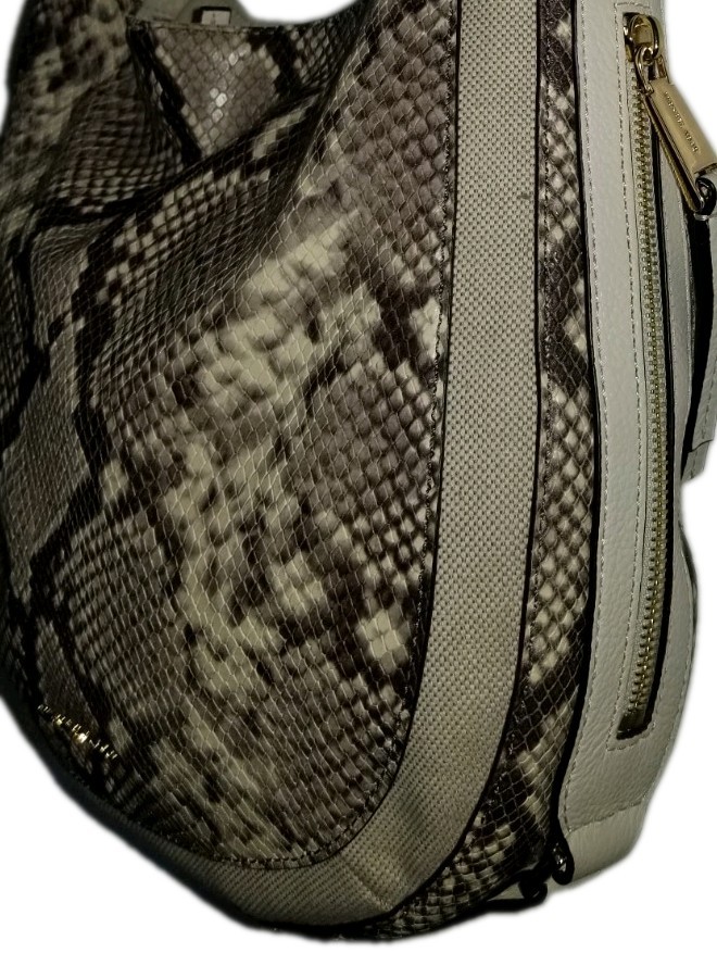 Michael Kors Julia Convertible Purse- Python Embo… - image 6