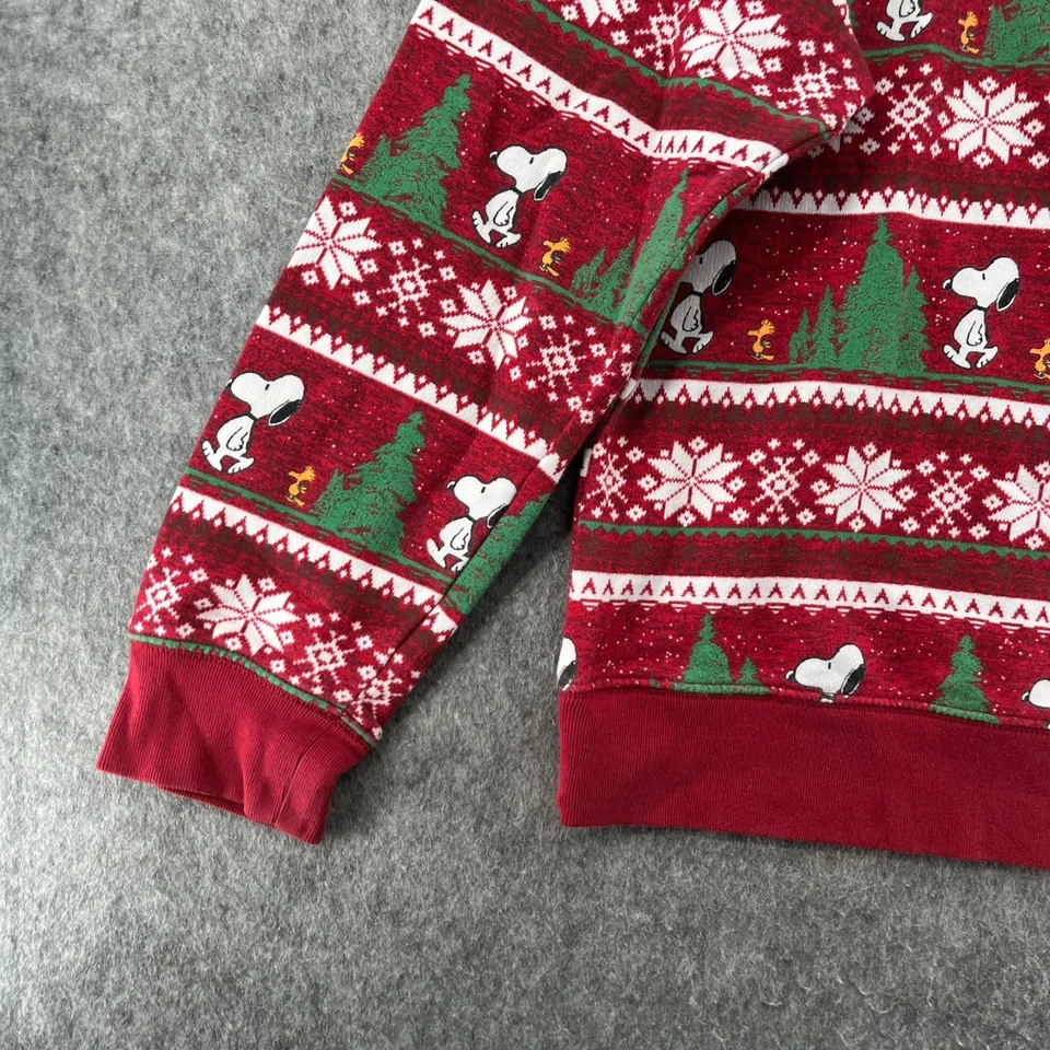 Suéter polar American Eagle AE x Peanuts para mujer S rojo Snoopy Navidad Foto 2 de 4