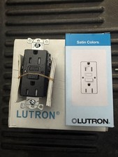 LUTRON SCR-15-GFST-MN 15-Amp GFCI Receptacle Midnight