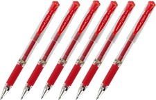 Uni-Ball Signo UM-153 Gel Ink Rollerball Pen 1.0m Broad Point Red Ink 6 Pack