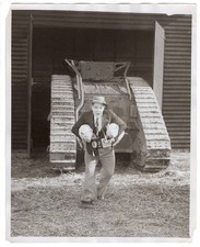 1929 British War Office Helps Film Industry With Tank Actor Walter Forde Photo