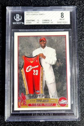 SUBS 9.5 9.5 9 7.5 !!! 2003 BGS 8 LEBRON JAMES TOPPS ROOKIE CARD #221 G6481