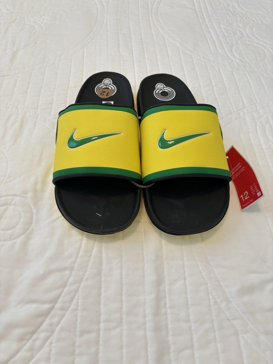 NIKE Oregon Ducks Men Size 12 Yellow/Green Team Logo 
