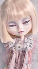 OOAK Custom Blythe Doll -Light pink hair -Shifting -Asian White Skin - Full