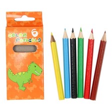 LG -Imports- 6 Stifte, Dinosaurierfarben, 8,5 cm, Buntstifte (LI6062)