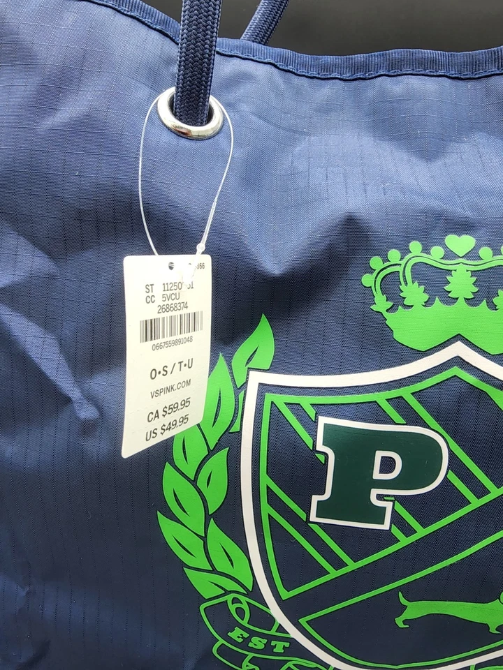 Bolso de Mano Victoria's Secret Rosa NY Reversible Para Mujer Azul Verde Doble Asas Foto 3 de 4