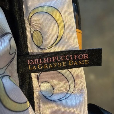 Emilio Pucci LA GRANDE DAME Drawstring Champagne Bottle Case VTG