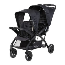 Baby Trend Sit N' Stand Double Stroller 2.0, Desert Tan, Compact Fold, Dual Infa