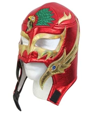 Rey Mysterio Aztec Warrior Lucha Libre Mask Red Gold – Adult & Youth Fit