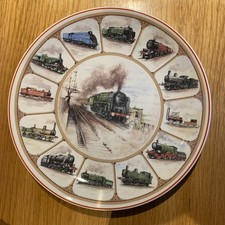 Wedgwood Collectors Plate The Golden age of Steam Railway Trains 25cm Diameter