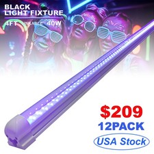 DJ Party Club 48" LED UV Black Light Bar Fixtures Ultraviolet Lamp with US Plug