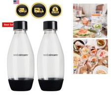 0.5L Twin Pack Dishwasher Safe Slim Bottle Black