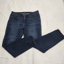 J CREW 10" High Rise Skinny Jeans Dark Wash Stretch Denim Wmns 32 Actual 36X27 