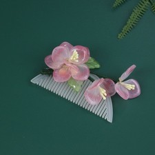 Chinese Style Flower Hair Comb Side Insertion Hanfu Hair Accessory