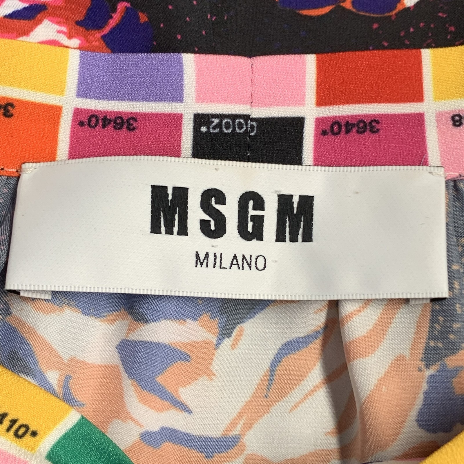 MSGM Size M Brown Multi Color Polyester Floral Bo… - image 9