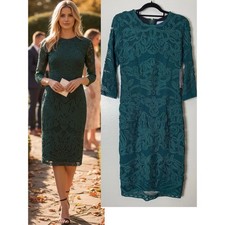 JS Collections Dress 6 Green Soutache Lace Cocktail Wedding Guest Short Holidays