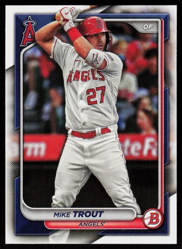 2024 Bowman Mike Trout #19 BASEBALL CARD Los Angeles Angels