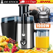 1000 W Entsafter Saftpresse elektrische Obstpresse Fruchtpresse Edelstahl 2Modus