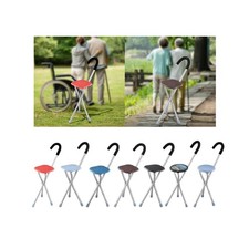 Canne pliante avec siège supporte jusqu'à 260 kg Canne de marche pour