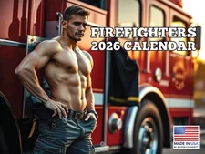 Sexy Fireman Calendar 2026 Hot Firefighter Monthly Wall 12 Month Made In USA