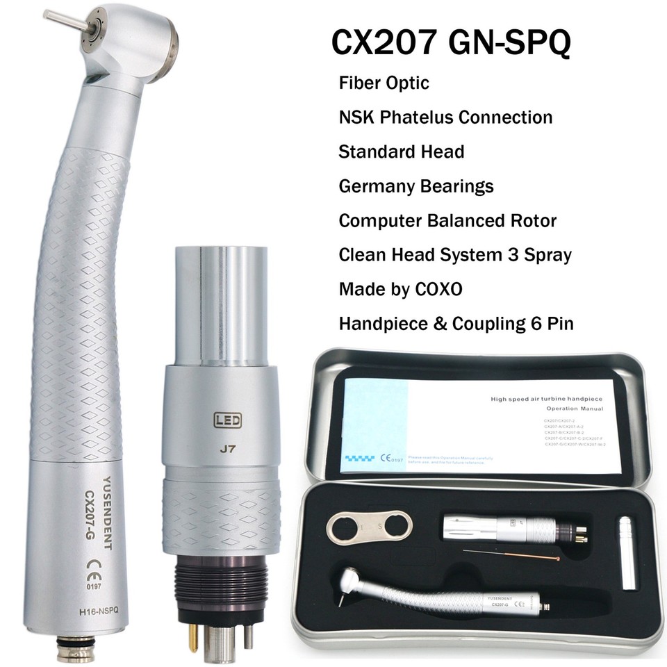 COXO Dental High Speed Fiber Optic LED Handpiece Fit Kavo NSK LED